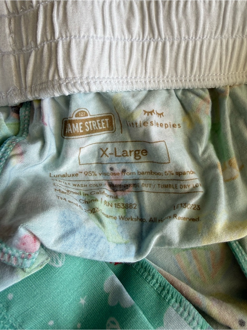 Little Sleepies Pink and Gray Sesame Street Rainbow Pajama Set - Picture 3 of 4
